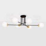Isla lampa sufitowa 6-punktowa czarna/patyna K-4915