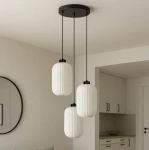 Vilar lampa wisząca 3xE27 czarna/biały K-5736