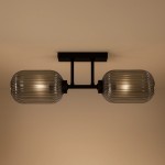 Silva lampa sufitowa 2xE27 czarna/grafitowy K-5753
