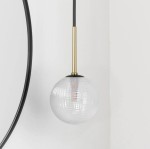 Aura lampa wisząca 1xG9 czarna/transparent K-5680