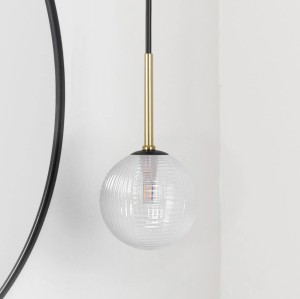 Aura lampa wisząca 1xG9 czarna/transparent K-5680