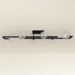 Parma lampa sufitowa 6xG9 czarna/transparent K-5762