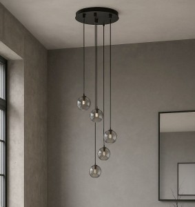 Dori lampa wisząca 5xG9 czarna/grafitowy K-5556