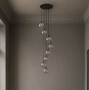 Dori lampa wisząca 8xG9 czarna/grafitowy K-5557