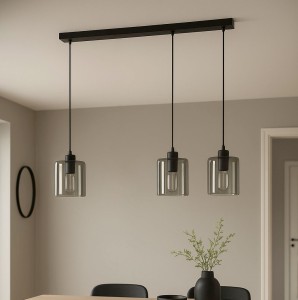 Miri lampa wisząca 3xE27 czarna/grafitowy K-5575