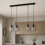 Miri lampa wisząca 4xE27 czarna/grafitowy K-5576