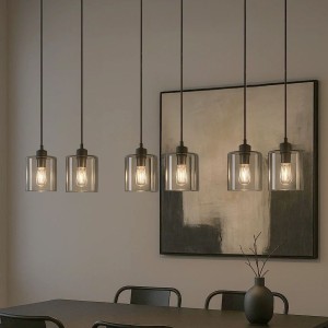 Miri lampa wisząca 6xE27 czarna/grafitowy K-5577