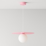 Robin D25 lampa wisząca 1xG9 różowa/biała K-5441