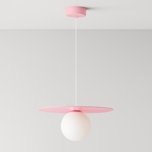 Robin D25 lampa wisząca 1xG9 różowa/biała K-5441
