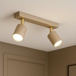 Mati lampa sufitowa (spot) 2xGU10 beżowa K-5821
