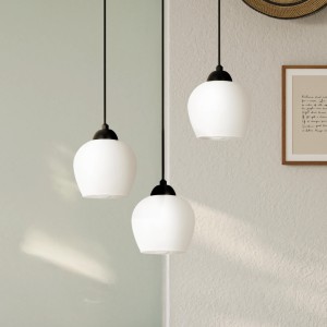Abro lampa wisząca 3xE27 czarna/biały K-5601