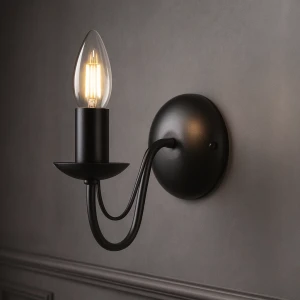 Bartez kinkiet 1-punktowy czarny K-3993