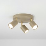 Spoti Round lampa sufitowa spot 3xGU10 kaszmir/złota