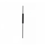 Kinkiet LED Castor 90, czarny, o mocy 9W, wąski, prostokątny kształt, zamontowany pionowo. Posiada minimalistyczny design, widoczne przycisk do regulacji. Tło białe, co podkreśla elegancki wygląd lampy.