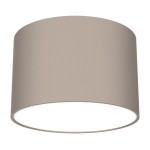 Lampa sufitowa Dixie w kolorze kaszmiru, cylindryczna, z miejscem na jedną żarówkę GX53. Ujęcie frontalne, pokazujące gładką, matową powierzchnię i białe wnętrze. Idealna do nowoczesnych wnętrz.