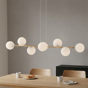 Gravity lampa wisząca 8-punktowa biała/złota/opal 1242/8