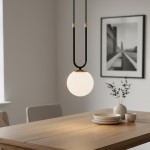 Glam lampa wisząca 1-punktowa czarna/biała 1112/1