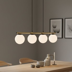 Allora lampa wisząca 4-punktowa czarna/złota/opal 1254/4