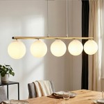 Allora lampa wisząca 5-punktowa biała/złota/opal 1255/5