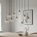 Cosmo lampa wisząca 9-punktowa transparentna 711/9