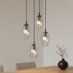 Astral lampa wisząca 4-punktowa czarna/transparentna 1265/4PREM