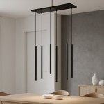 Selter lampa wisząca 6-punktowa czarna 552/6