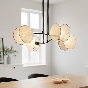 Motif lampa wisząca 4xE14 czarna/naturalna 1328/4