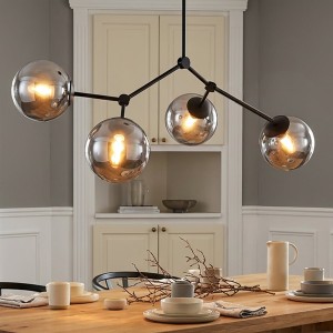 Space lampa sufitowa 4-punktowa czarna/grafitowa 1134/4