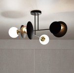Minerva lampa sufitowa 4-punktowa czarna 612/4