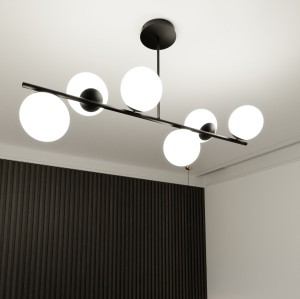 Bior lampa wisząca 6-punktowa czarna 1020/6