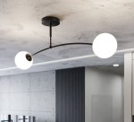 Pregos lampa sufitowa 2-punktowa czarna 670/2