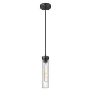 Quincy lampa wisząca 1xE27 czarna P01811BK