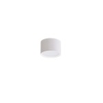 Lampa sufitowa LED Flume 8W o białej obudowie, kształcie cylindrycznym i średnicy około 10 cm. Źródło światła o barwie 4000K, montowana na suficie, przeznaczona do użytku w pomieszczeniach o podwyższonej wilgotności (IP44).