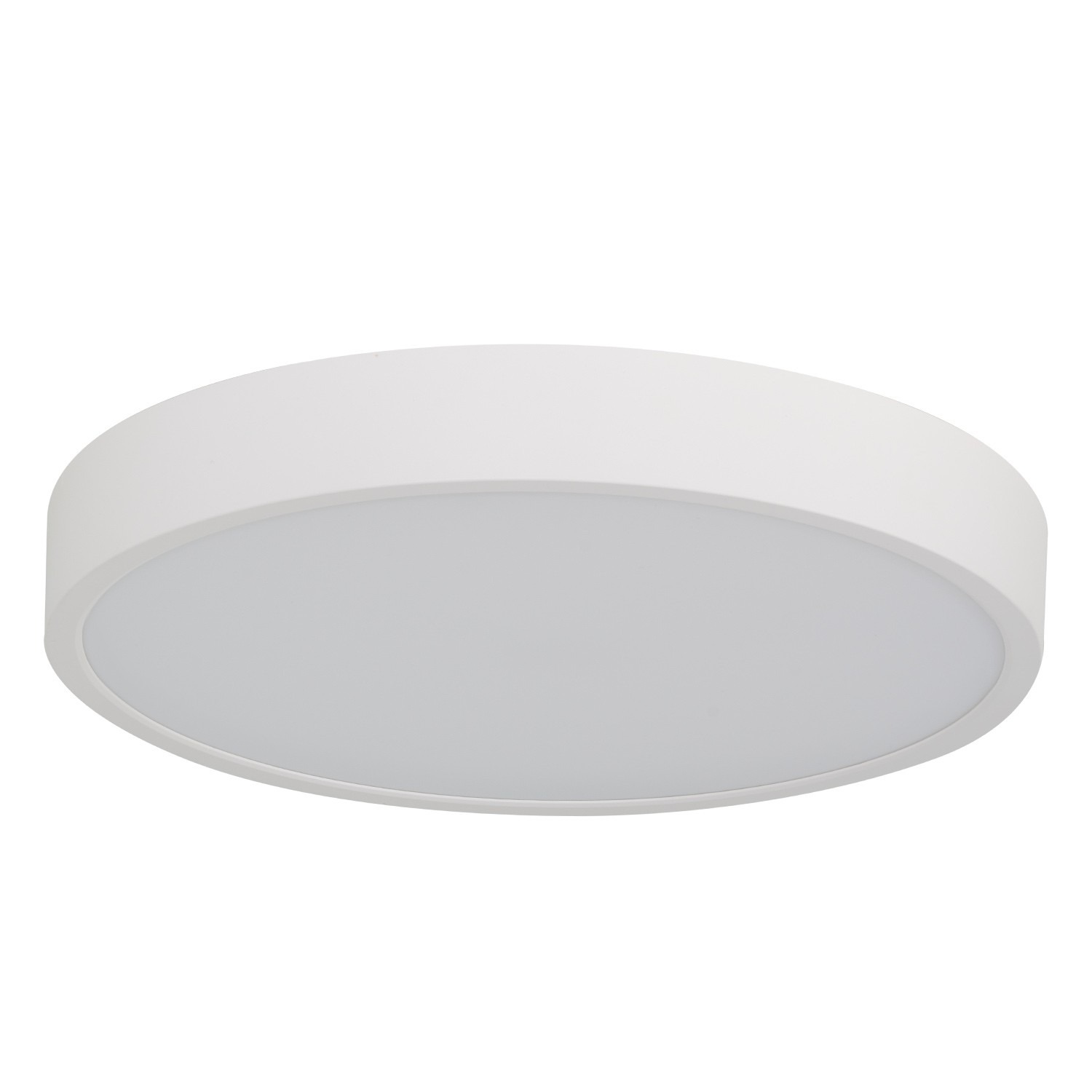 Plafon Pandino D40 z czujnikiem ruchu, LED 32W, w kolorze białym. Okrągły kształt, matowa powierzchnia, przeznaczony do montażu sufitowego, klasyfikacja IP44 zapewniająca odporność na wilgoć.