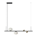 Trasimeno lampa wisząca 2xLED 10W + 2xG9 czarna AZ5639