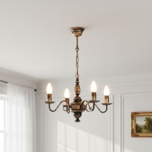 Velita żyrandol świecznikowy 4xE14 patyna O3484 W4 PAT