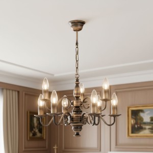 Velita żyrandol świecznikowy 9xE14 patyna O3487 W9 PAT