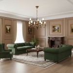 Żyrandol świecznikowy Velita w kolorze patyny, z dziewięcioma miejscami na żarówki E14, zawieszony w eleganckim salonie. W tle widoczne zielone meble tapicerowane, drewniana komoda i malowidła na ścianach.