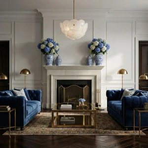 Arden lampa wisząca 6xE14 mosiądz P06255BR