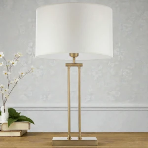 Athens lampa stołowa 1xE27 mosiądz T01750BR-WH