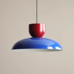 Ella lampa wisząca 1xE27 Dark Cobalt + Red Wine