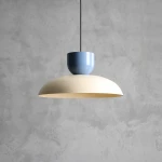Ella lampa wisząca 1xE27 Dark Cream + Dusty Blue
