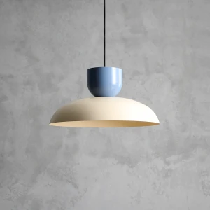 Ella lampa wisząca 1xE27 Dark Cream + Dusty Blue
