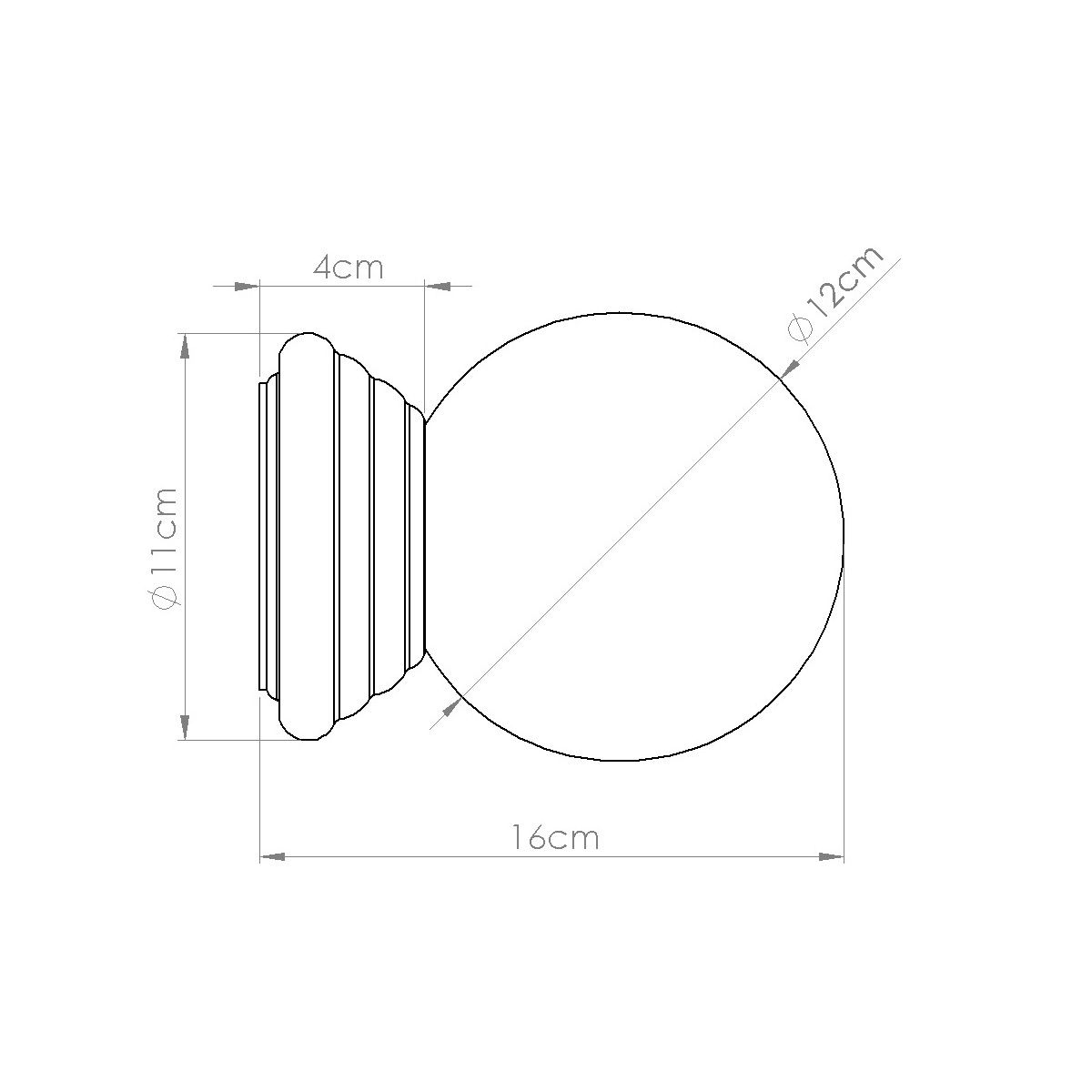 Kinkiet Zori 1xG9 IP44 w kolorze brzoskwiniowym, o okrągłej głowicy o średnicy 12 cm i wysokości 11 cm. Produkt z widocznymi wymiarami, montowany na ścianie. Prosty design z delikatnymi detalami.