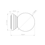 Kinkiet Zori 1xG9 IP44 w kolorze ultramaryny. Okrągła oprawa o średnicy 12 cm, z głębokością 4 cm i wysokości 11 cm. Prosty, elegancki design z wyraźnymi liniami. Przeznaczony do użytku wewnętrznego i zewnętrznego.