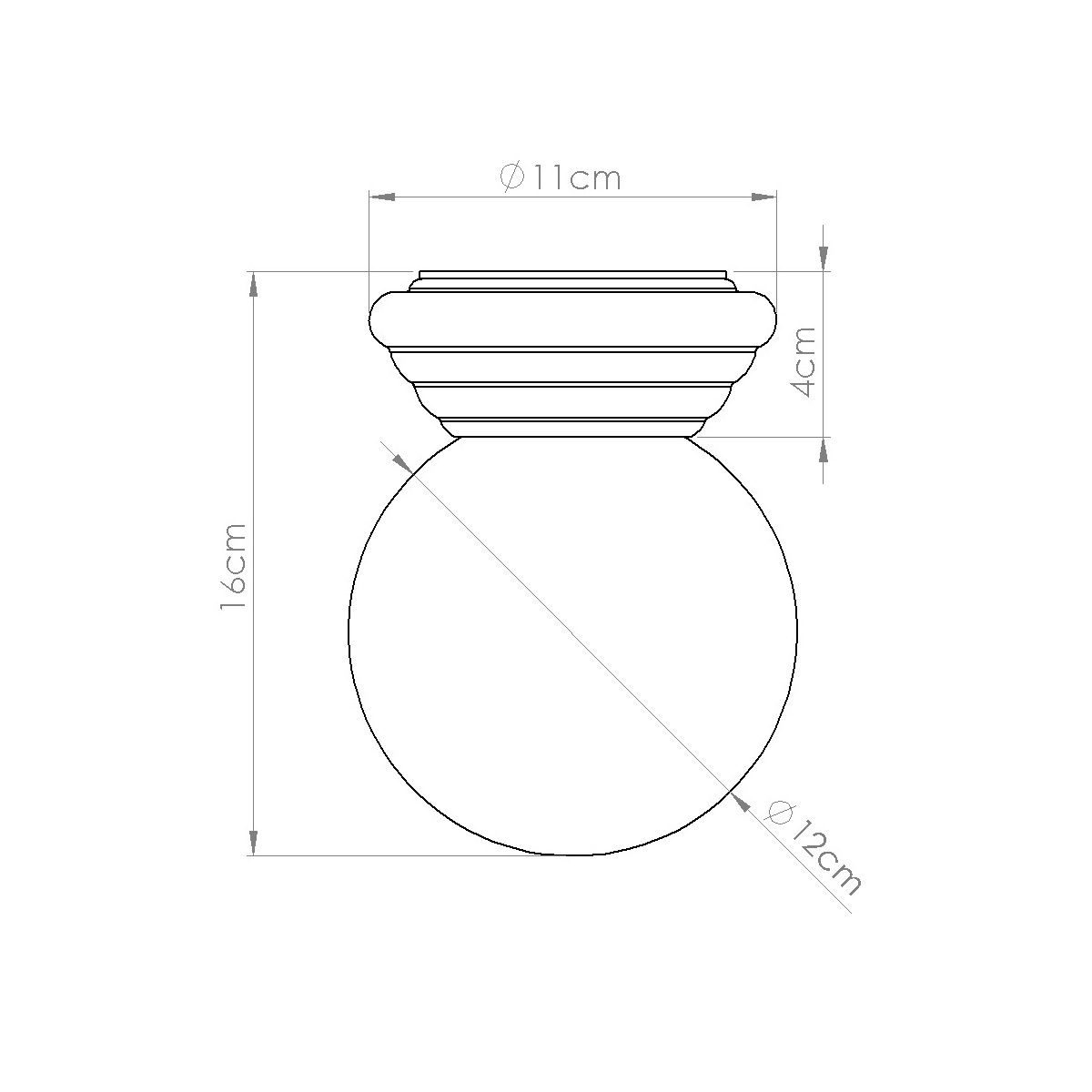 Biała lampa sufitowa Zori, 1xG9, o okrągłym kształcie. Wymiary: wysokość 16 cm, średnica 12 cm, podstawa o średnicy 11 cm. Wykonana z materiału odpornego na wilgoć (IP44), z dekoracyjnym wykończeniem na górze.