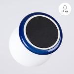 Lampa sufitowa Zori 1xG9 w kolorze ultramaryny z białym kloszem, o okrągłym kształcie. Widoczna część górna z ciemnym, matowym wykończeniem. Oznaczenie IP44 wskazujące na odporność na wilgoć. Produkt zawieszony w pozycji pionowej.