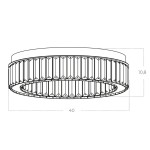 Lampa sufitowa LED Spark D40, 30W, złota. Okrągła konstrukcja o średnicy 40 cm i wysokości 10,8 cm, z dekoracyjnym, teksturowanym kloszem. Zawieszenie sufitowe, nowoczesny design.