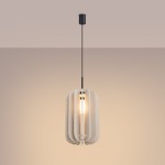 Mula D27 lampa wisząca 1xE27 czarna/beżowa SL.1857