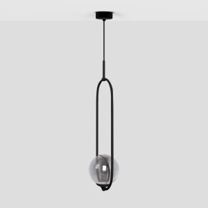 Davos lampa wisząca 1xE14 czarna/grafitowa K-5110